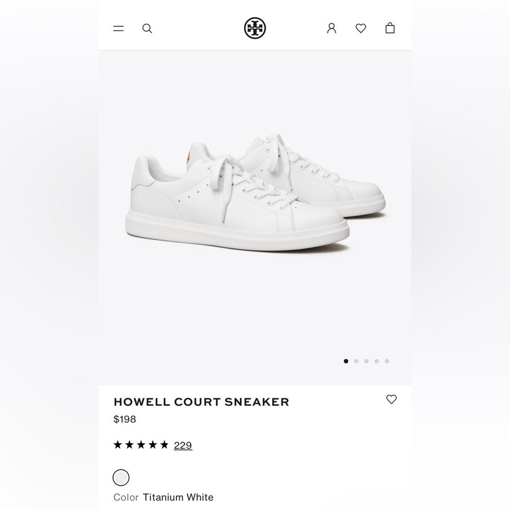 BRAND NEW Tory Burch “Howell Court” Sneakers in Black